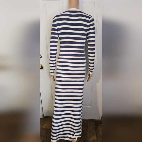 Sonia Rykiel Striped Long Sleeve Maxi Dress - Picture 3 of 6